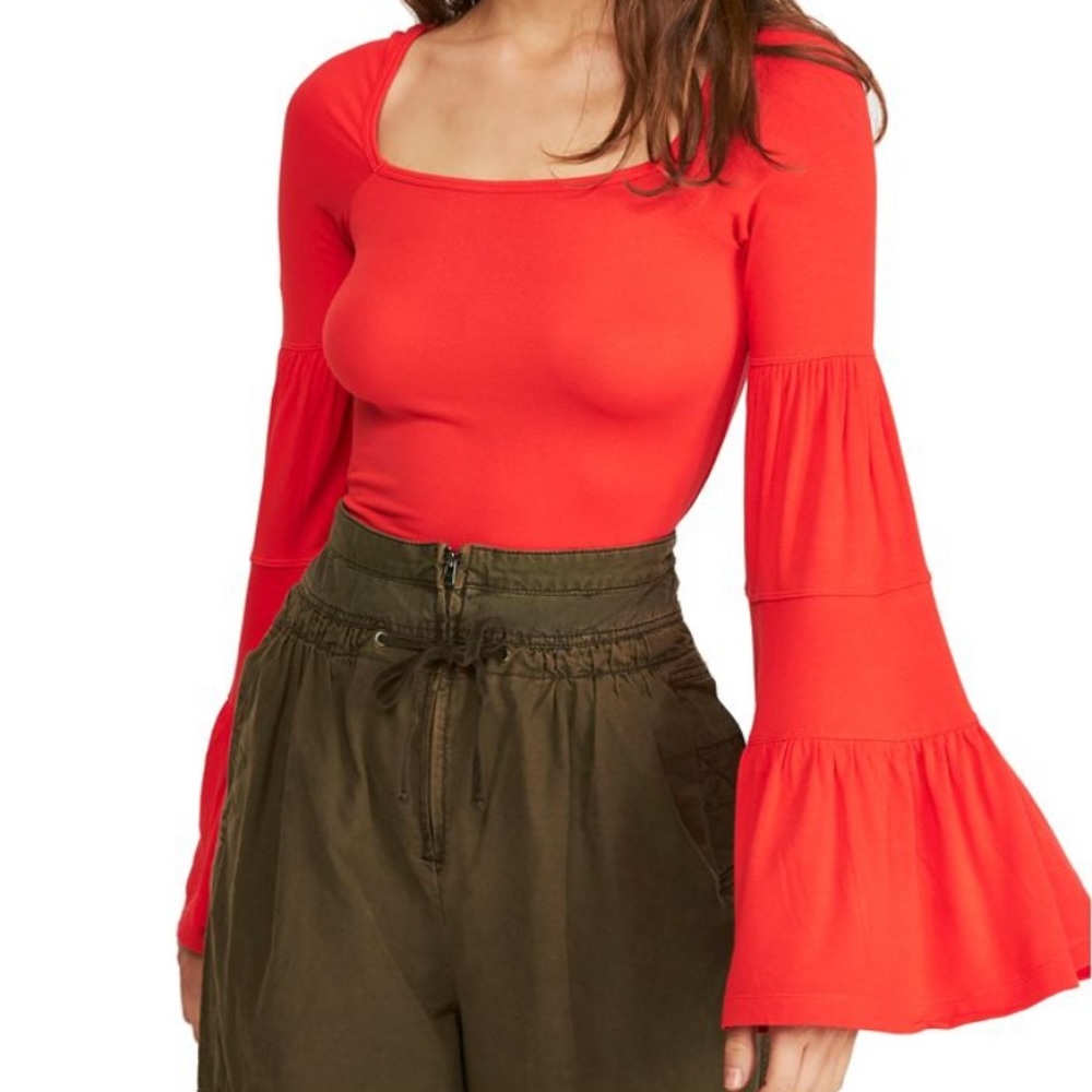Free People Babetown Bell Sleeve Top